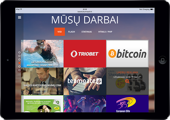 html5 baneriai