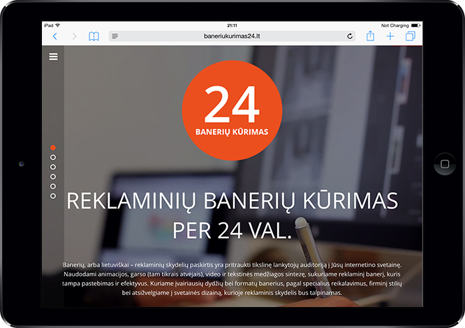 reklaminiu baneriu kurimas