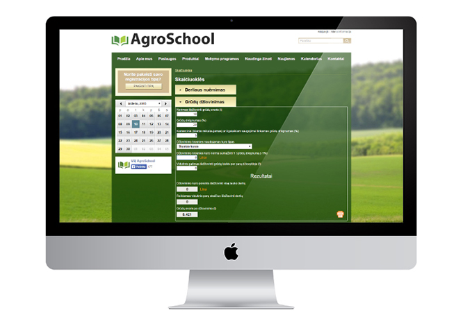 agroschool skaiciuokles