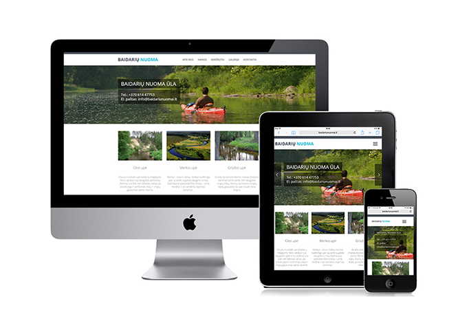 baidariu nuomai responsive website